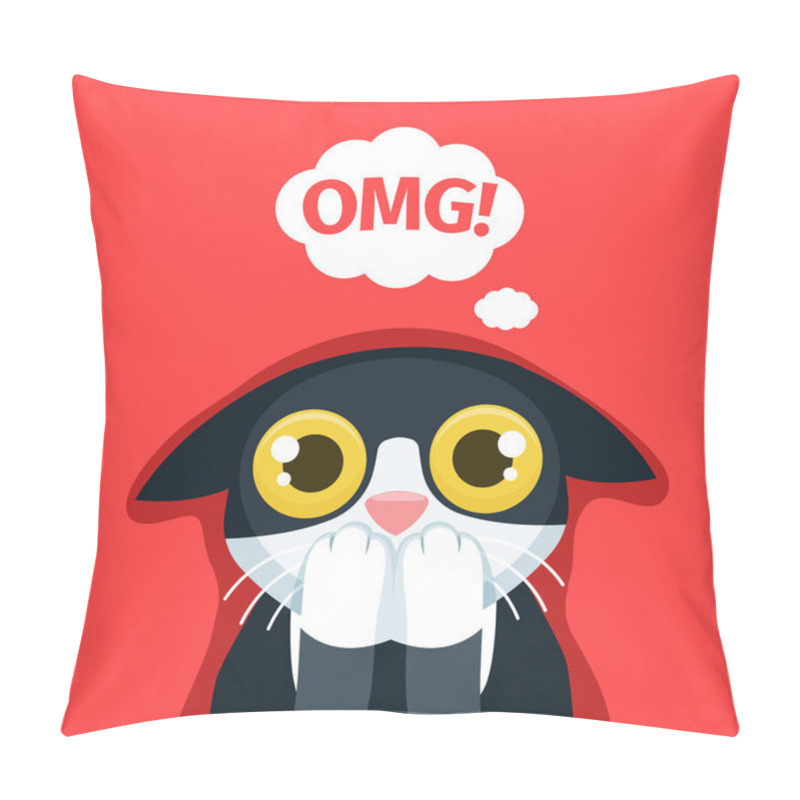 Personality  Cat Thinks Oh My God Pillow Covers