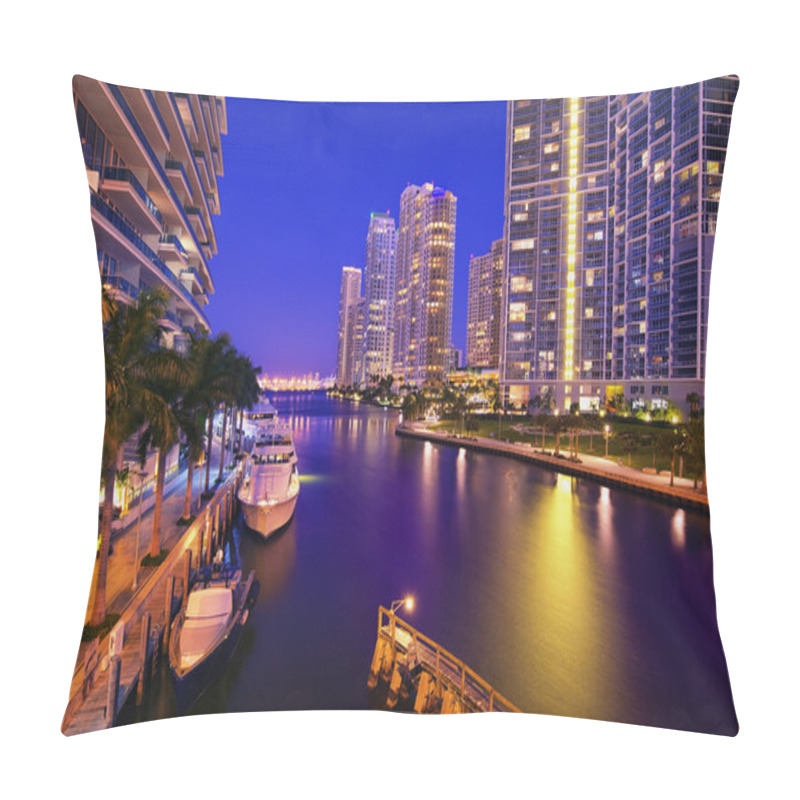 Personality  Downtown Miami Buildings Pillow Covers