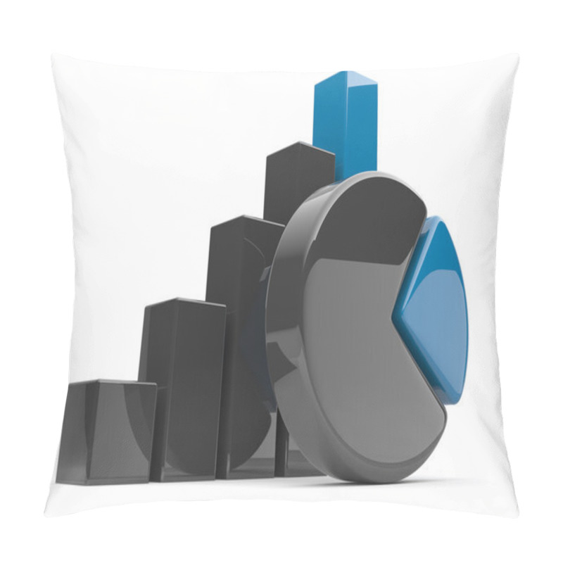 Personality  Business Diagram 3d. Isolated Pillow Covers