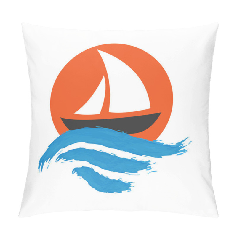 Personality  Sailing Boat On The Water Pillow Covers