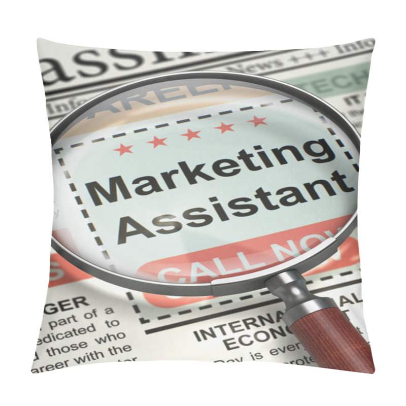 Personality  Job Opening Marketing Assistant. 3D. Pillow Covers