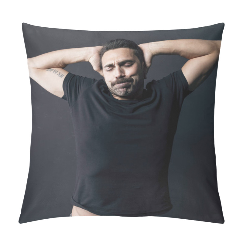 Personality  Sleepy Man Studio Portrait Pillow Covers