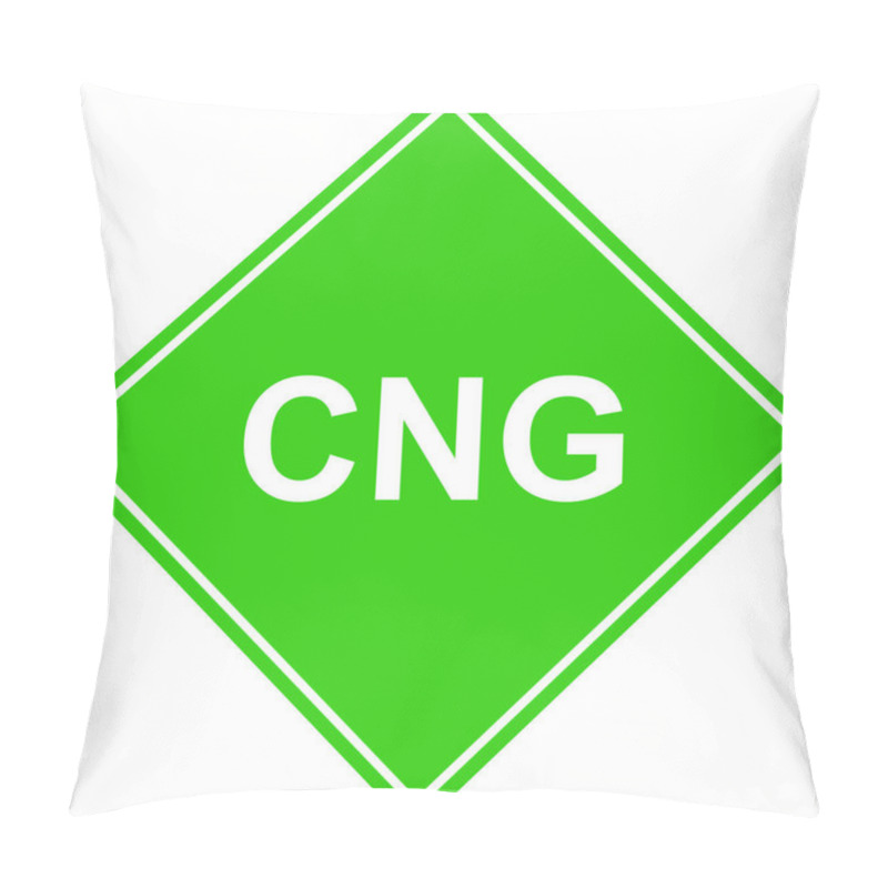 Personality  CNG Green Logo, Compressed Natural Gas Board, CNG Vehicles, CNG Logo, Gas Station, Gas Logo Pillow Covers