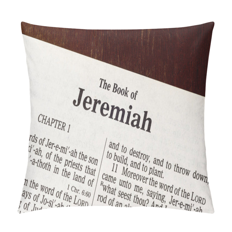 Personality  This Is The King James Bible Translated In 1611.  There Is No Copyright.  Title Page Of The Book Of Jeremiah Pillow Covers