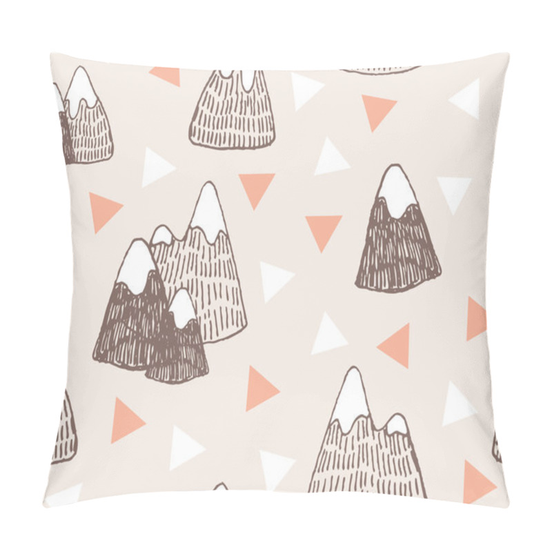 Personality  Pattern With Mountains Landscape Pillow Covers