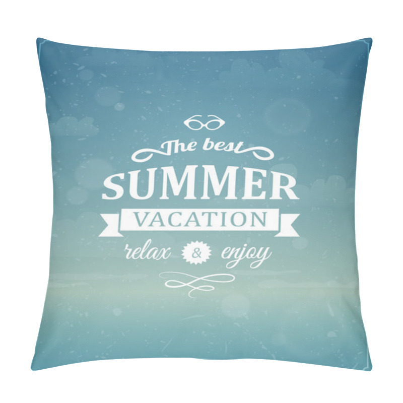 Personality  Beach Typographic Background Pillow Covers