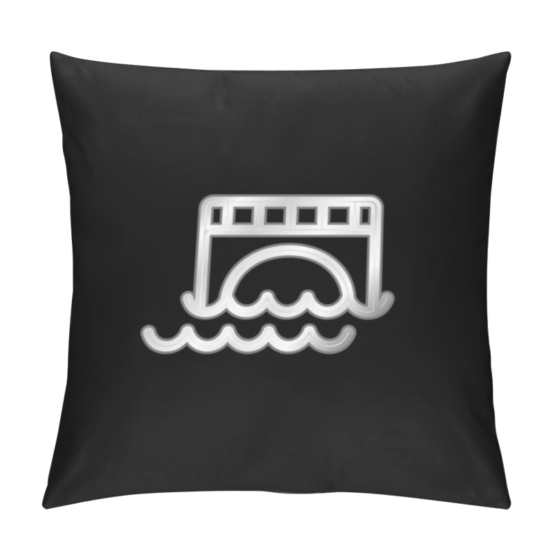 Personality  Bridge Over Water Silver Plated Metallic Icon Pillow Covers