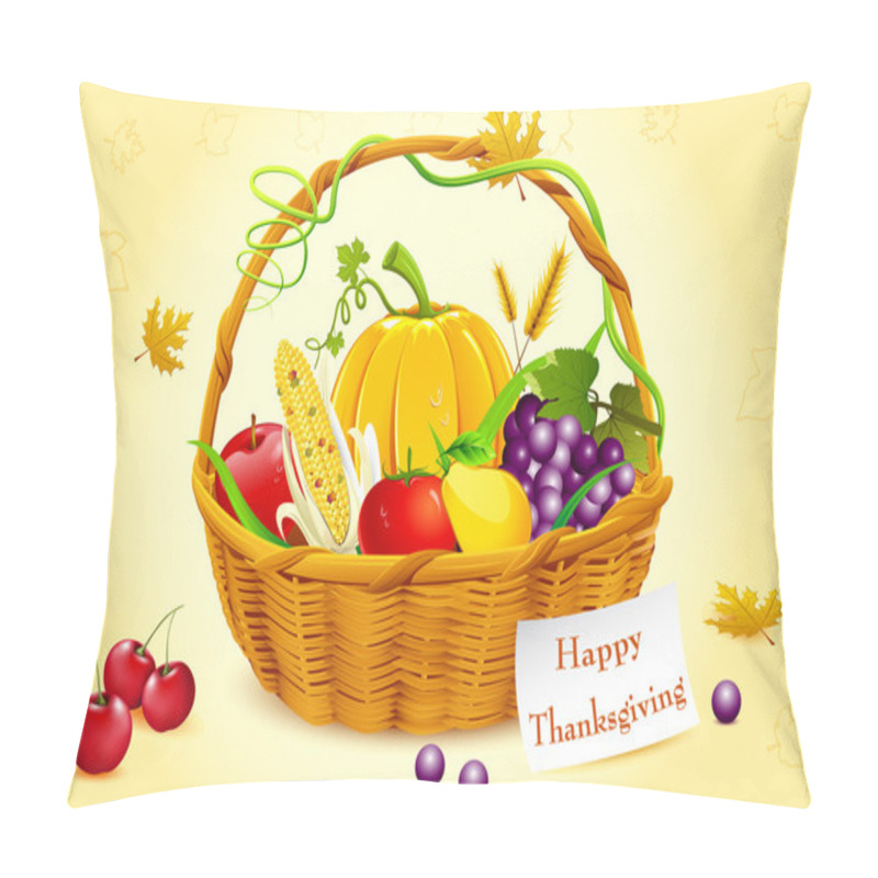 Personality  Basket Full Of Thanksgiving Vegetable Pillow Covers