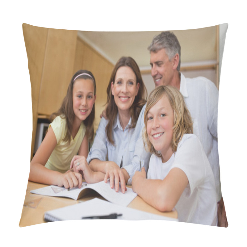 Personality  Parents Helping Children With Homework Pillow Covers