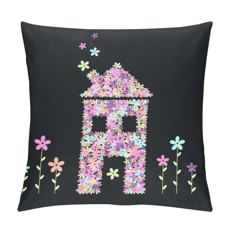 Personality  Flower House Garden Picture Pillow Covers