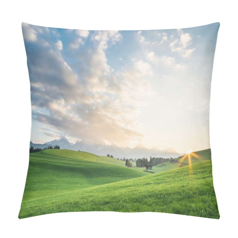 Personality  Landscape With Green Field Pillow Covers