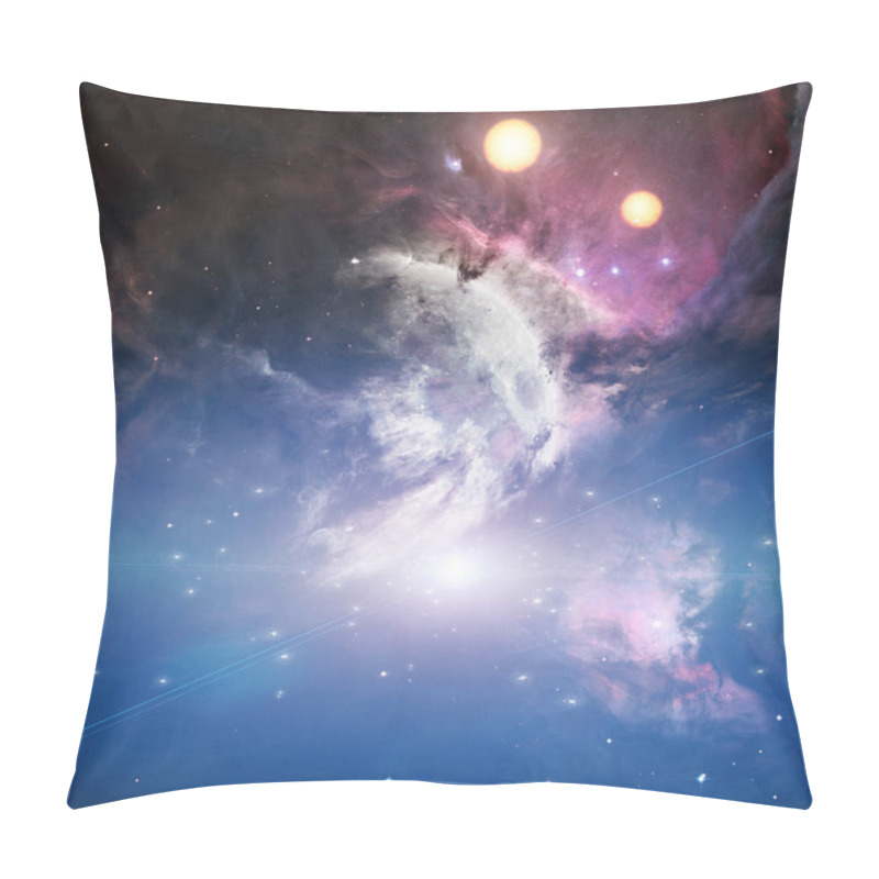 Personality  Two Suns In Vivid Deep Space Pillow Covers