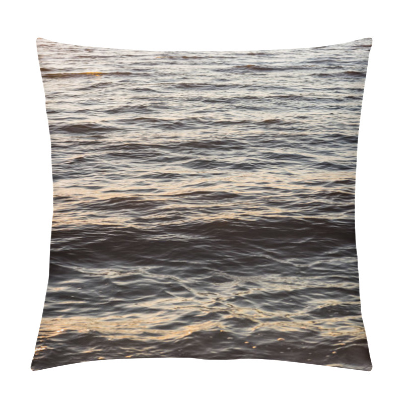 Personality  Full Frame View Of Beautiful Natural Background With Wavy Sea Pillow Covers