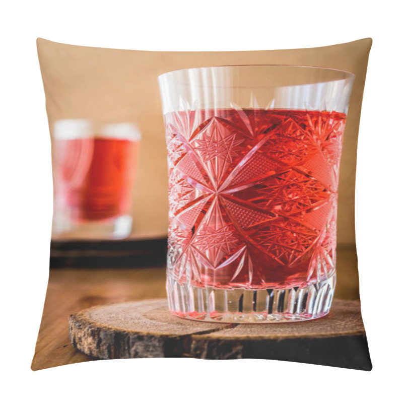 Personality  Turkish Ottoman Drink Rose Sherbet Or Cranberry Serbet In Crystal Glass Pillow Covers