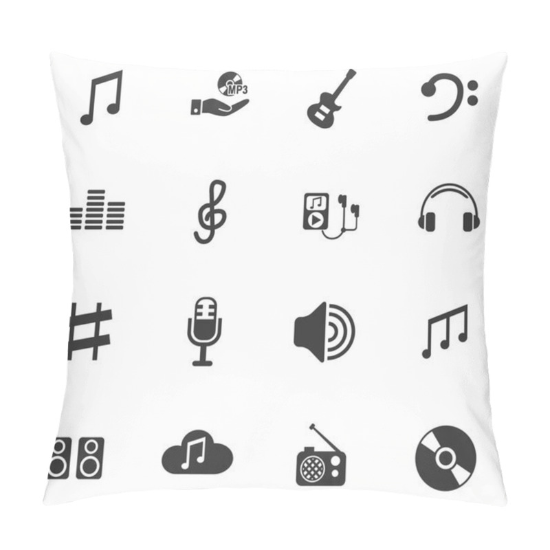 Personality  Music Icon Set Pillow Covers