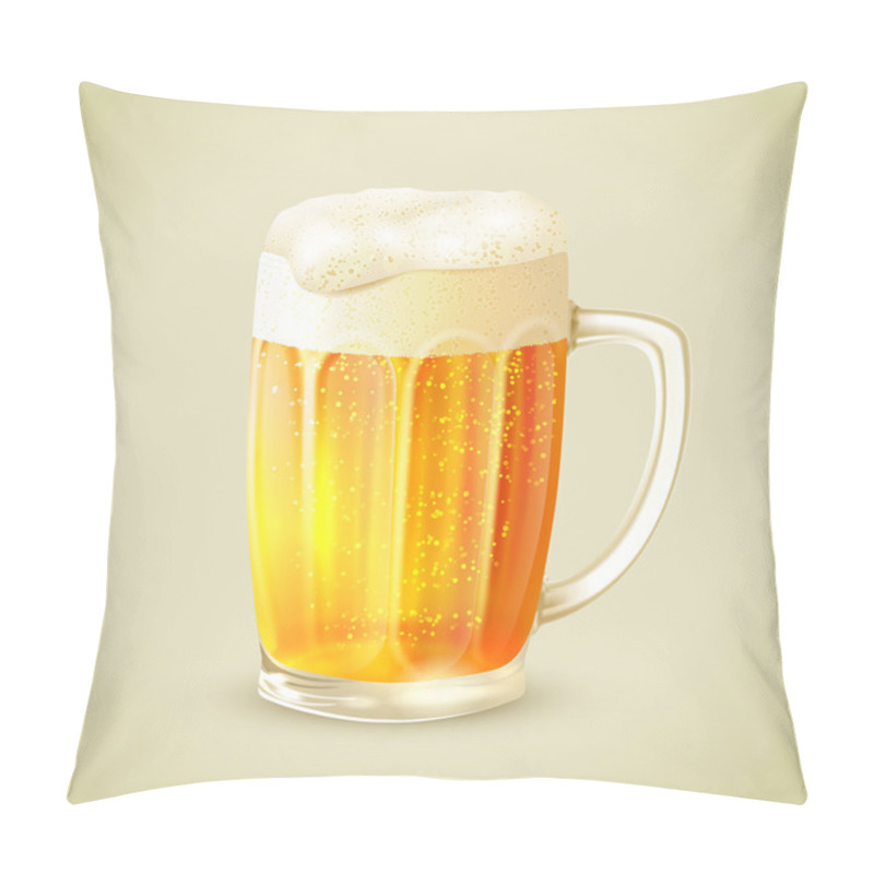 Personality  Mug Of Beer Emblem Pillow Covers