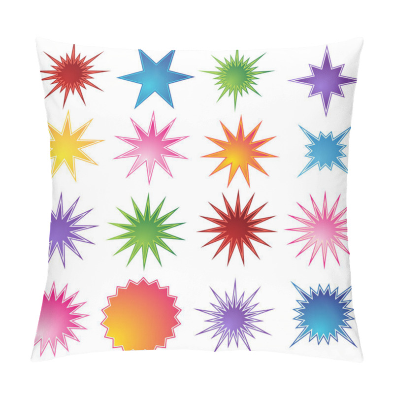 Personality  Set Of 16 Starburst Shapes Pillow Covers