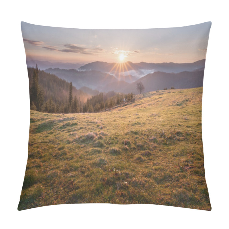 Personality  Sunrise At Mountains Pillow Covers