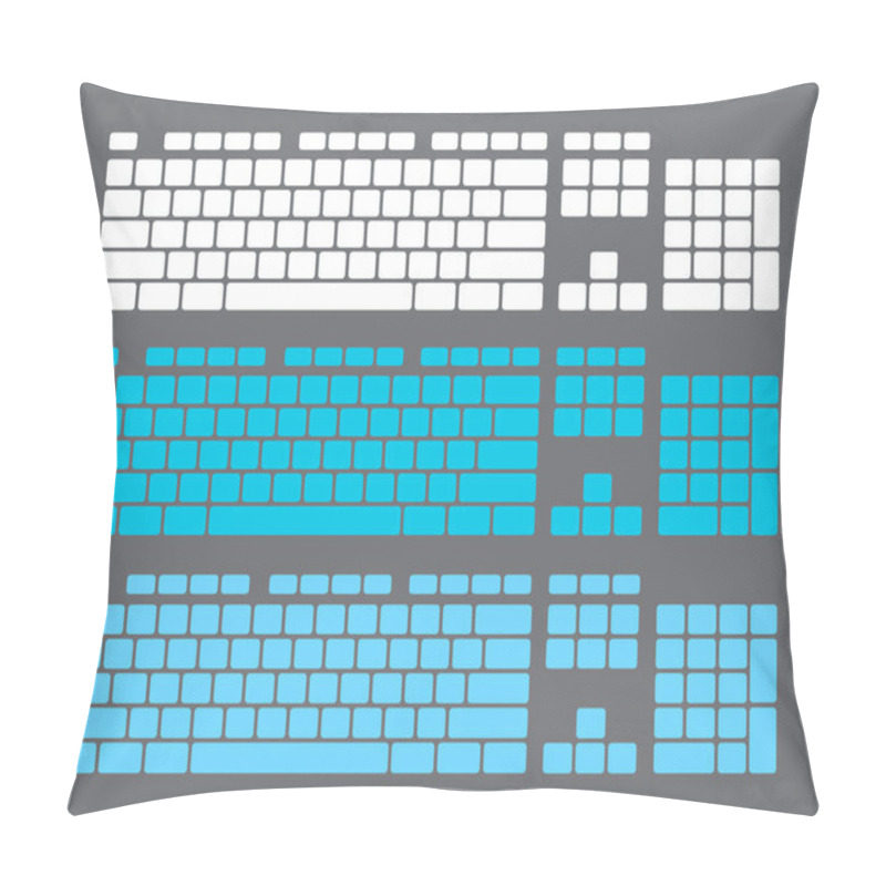 Personality  Set Of Keyboard Keys Pillow Covers