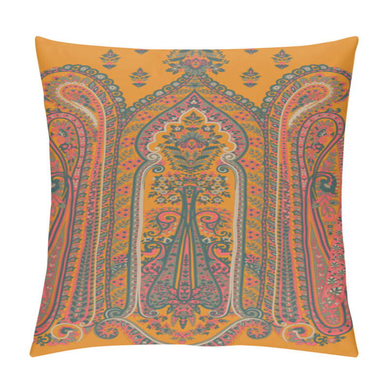 Personality  Beautiful Ethnic Border And Flowers And Textile Digital Motifs. Paisley Motifs Paisley Design Art Illustration Traditional Design Motifs .paisley Motifs Paisley Border Design. Pillow Covers