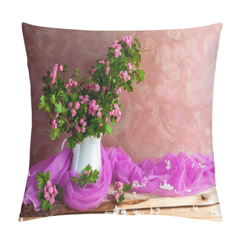 Personality  Still Life Bouquet Hawthorn Twigs Flowers Pillow Covers