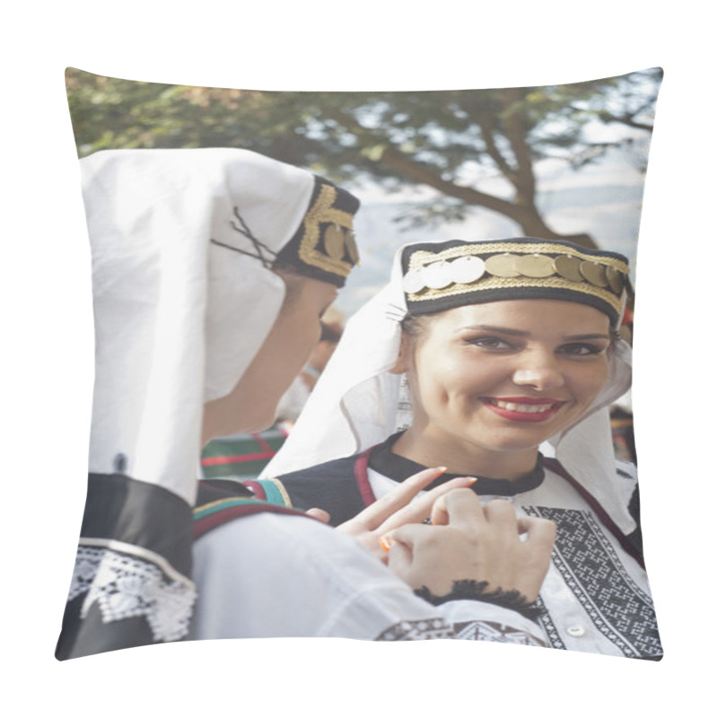 Personality  Beautiful Woman Of Poland Folk Group Pillow Covers