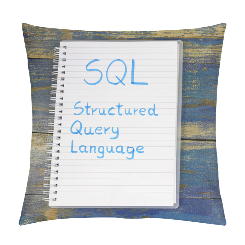 Personality  SQL - Structured Query Language Written In Notebook Pillow Covers