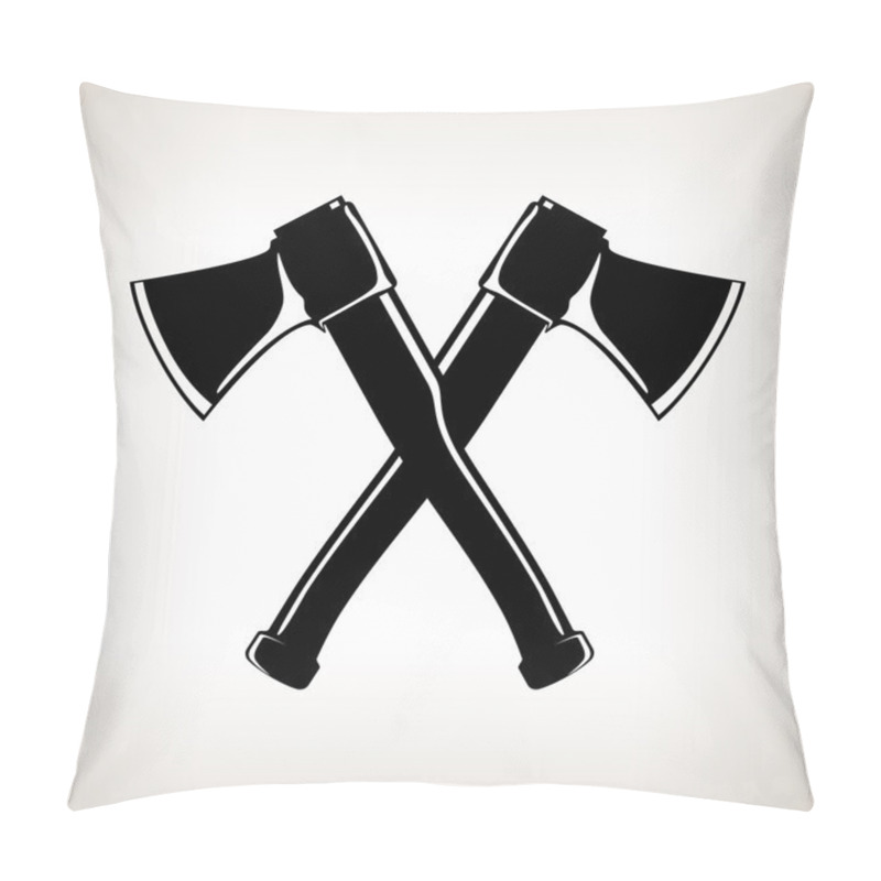 Personality  Silhouette Of Two Crossed  Axes Pillow Covers