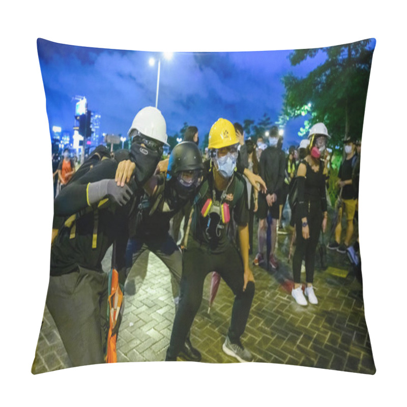 Personality  Protests During The General Strike In Hong Kong, Sep 2019. Pillow Covers