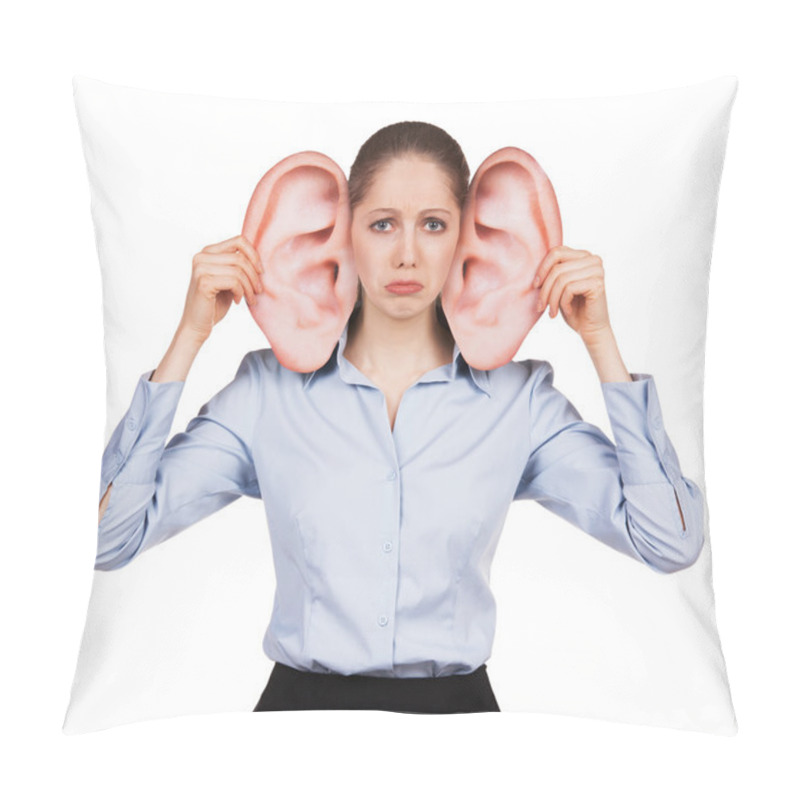 Personality  Pretty Girl With Big Ears Playful Pillow Covers