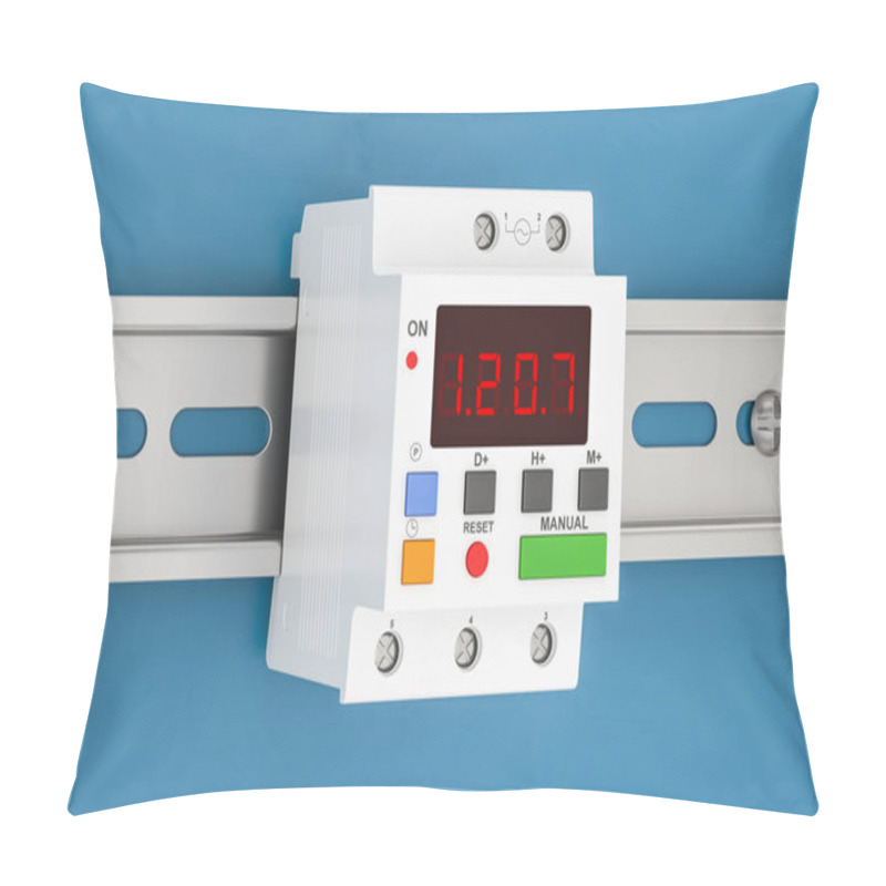 Personality  Digital Timer Switch Mount On Din Rail, 3D Rendering Pillow Covers