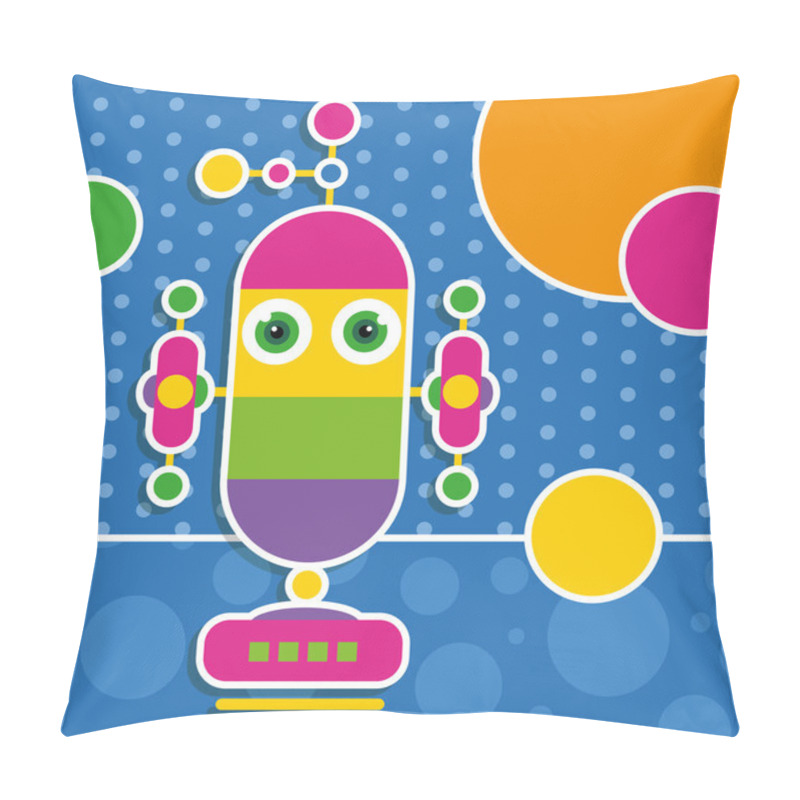 Personality  Cute Robot Greeting Card Pillow Covers