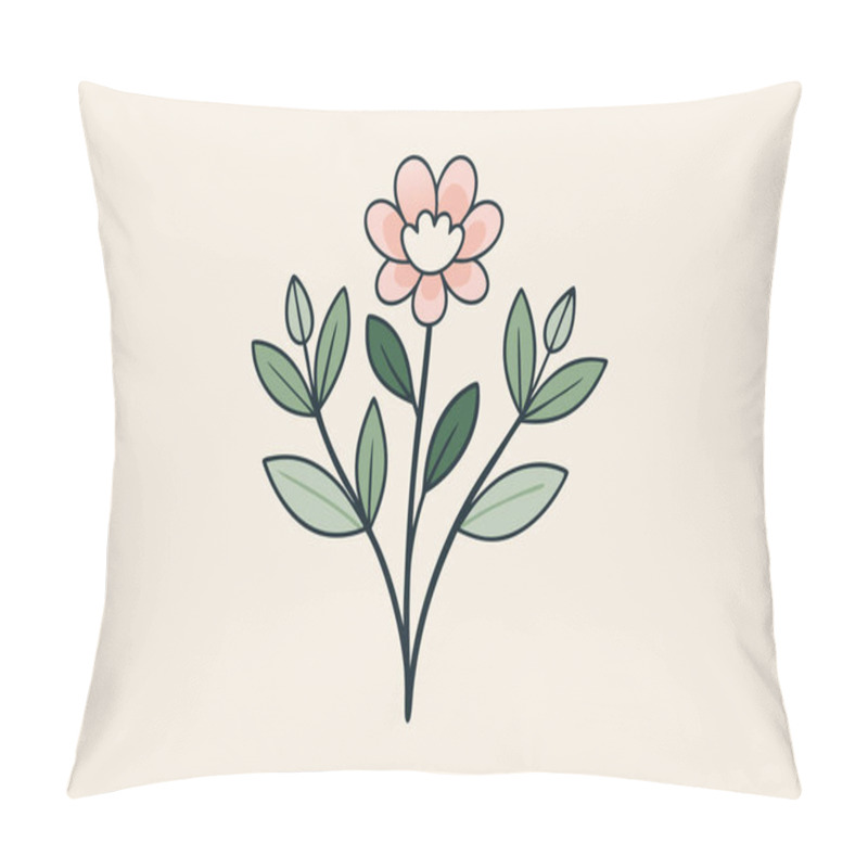 Personality  Minimalist Beautiful Floral Illustration Pillow Covers