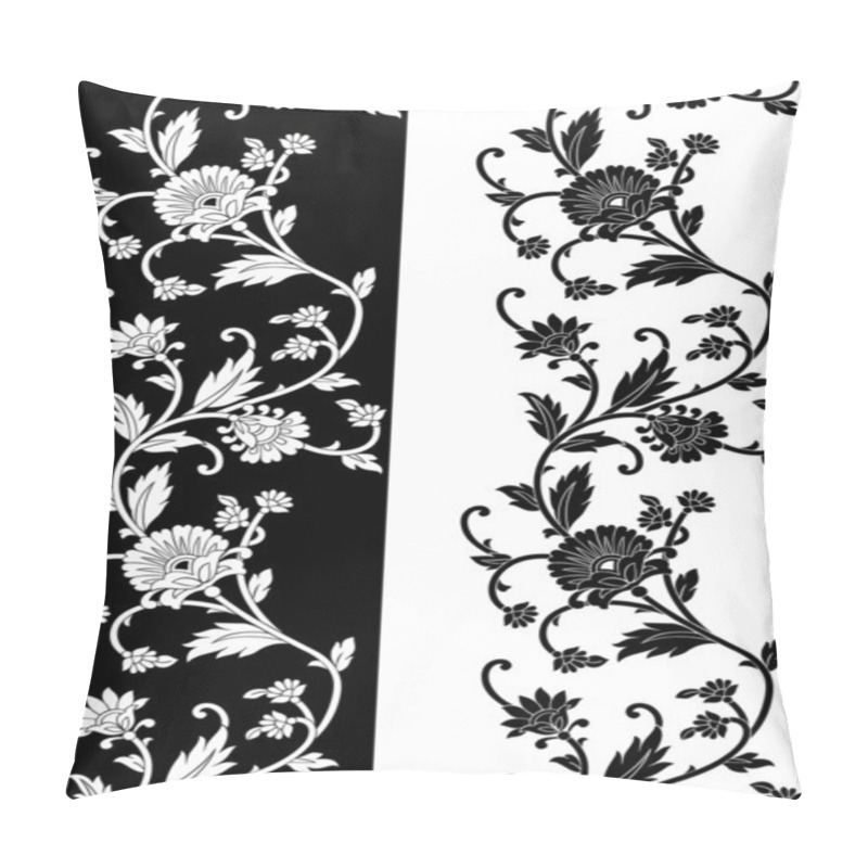 Personality  Seamless Vector Floral Border Pillow Covers