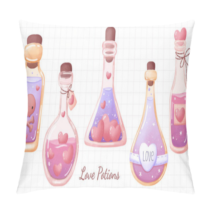 Personality  Cute Love Potions Collection Pt 02 Pillow Covers