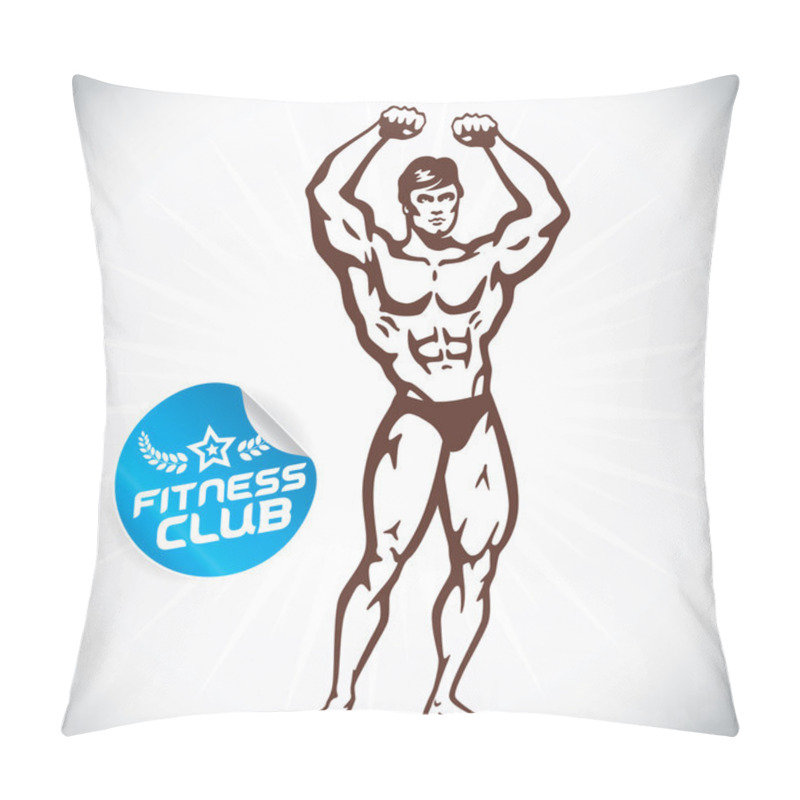 Personality  Attractive Bodybuilder Illustration Pillow Covers