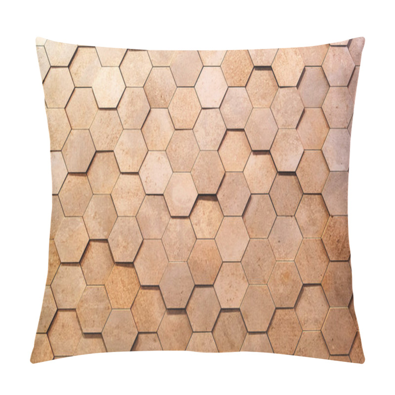 Personality  Abstract Silver Metal Background. Geometric Hexagons Pillow Covers