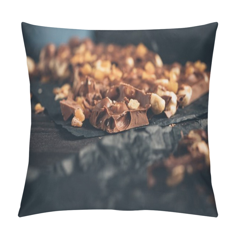 Personality  Milk Chocolate With Nuts Pieces Pillow Covers