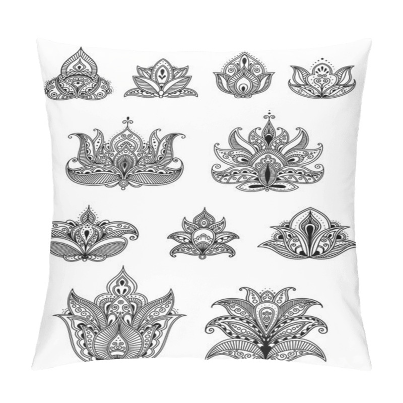 Personality  Paisley Floral Design Elements Set Pillow Covers