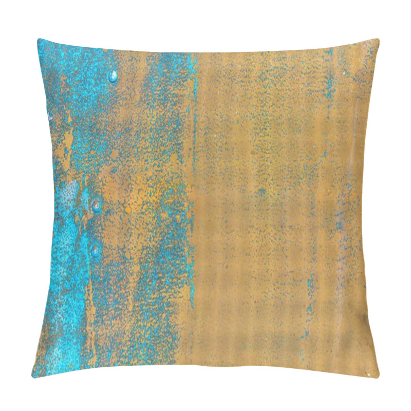 Personality  Abstract Surface With Blue Spots On A Brown Background  Artistic Texture Pillow Covers