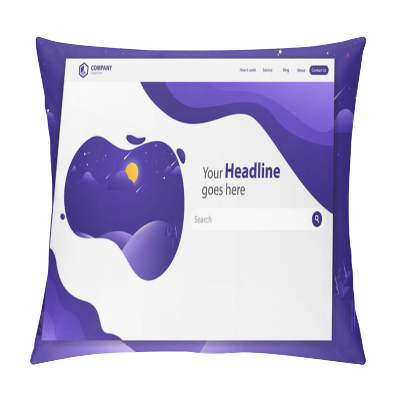 Personality  New Trendy Landing Page Website Vector Template Design Pillow Covers