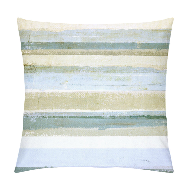 Personality  Beige And Blue Abstract Art Painting Pillow Covers