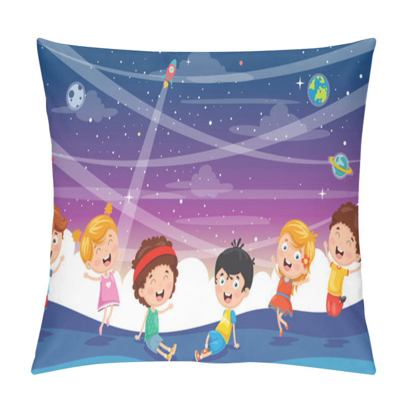 Personality  Vector Illustration Of Space Pillow Covers