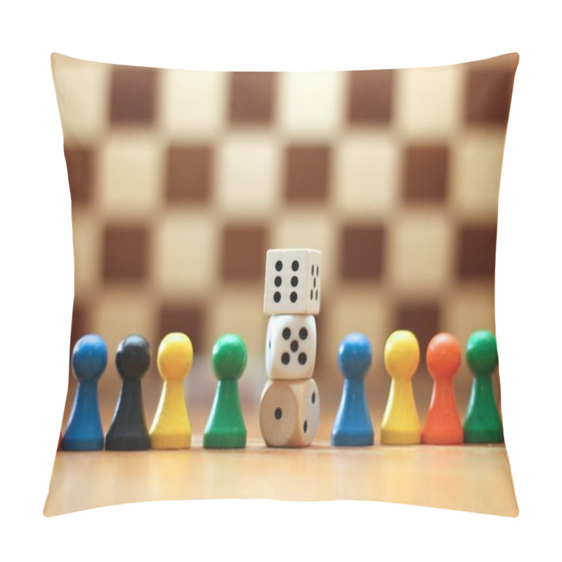 Personality  Board Game Pieces And Dices Pillow Covers