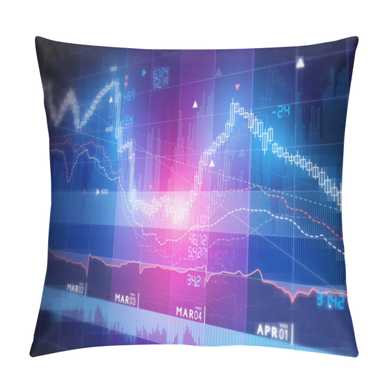 Personality  Stock Market Graph Pillow Covers