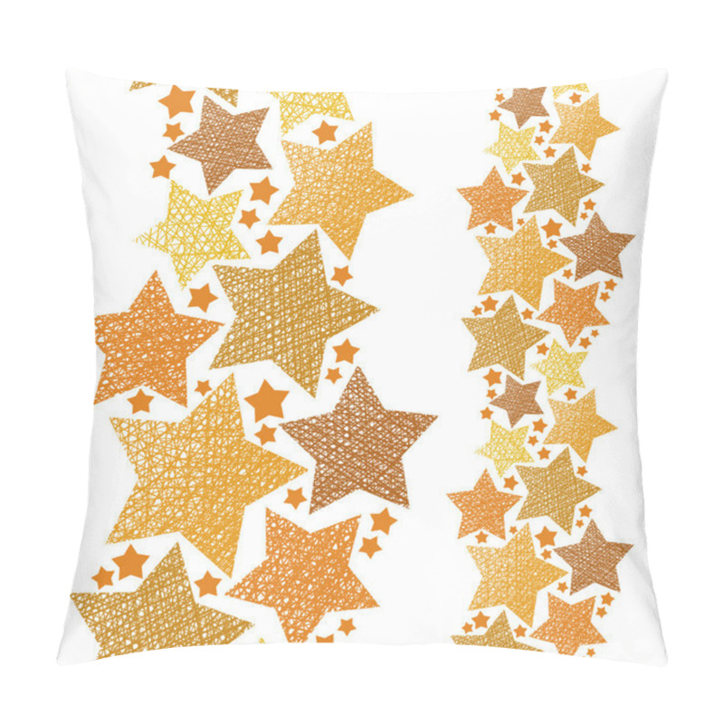 Personality  Golden Stars Seamless Pattern, Vertical Composition, Vector Repe Pillow Covers