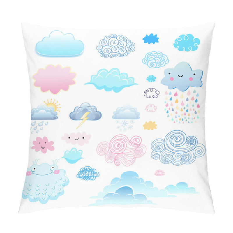 Personality  Set Of Different Clouds Pillow Covers