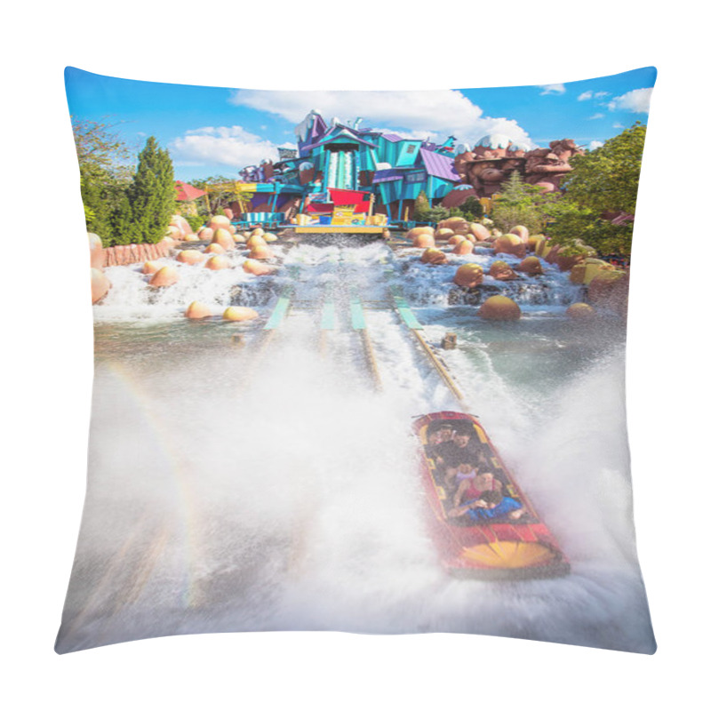 Personality  The Dudley Do-Right Ripsaw Falls Ride At Universal Studios Islands Of Adventure Theme Park Pillow Covers