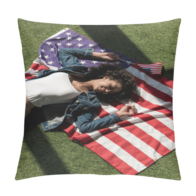 Personality  Woman Resting On Grass  Pillow Covers