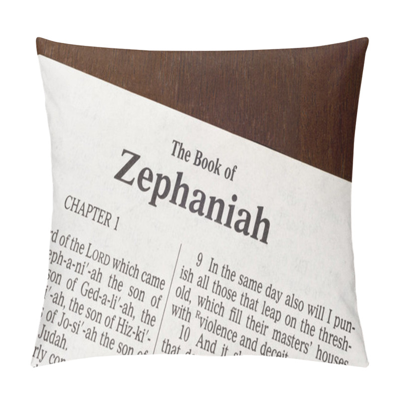 Personality  This Is The King James Bible Translated In 1611.  There Is No Copyright.  Title Page Of Book Of Zephaniah Pillow Covers